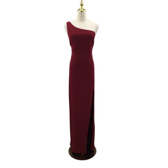 AW BRIDAL 16 2X plus burgundy red cocktail bridesmaid party maxi dress NEW B123 - Picture 1 of 8